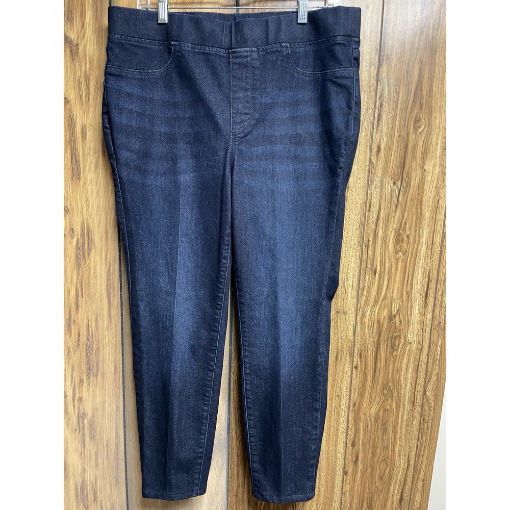 Talbots Womens Pull-On Jegging Denim Blue Jeans‎ Size 12 Elastic Waist